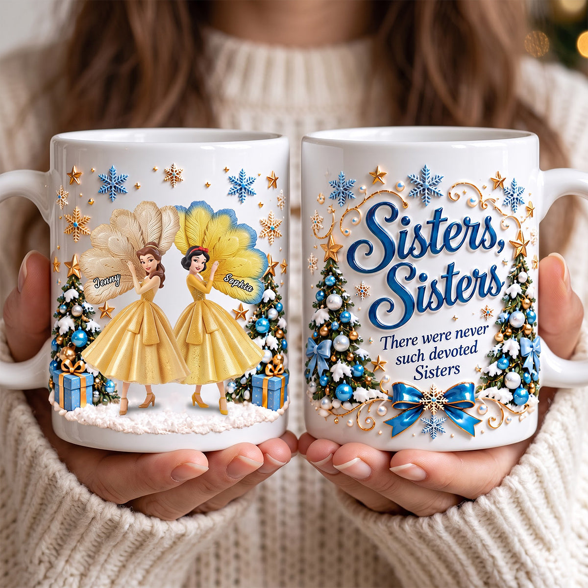 Sisters, Sisters - Personalized Coffee Mug for Best Friends and Sisters