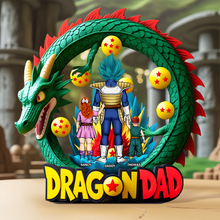 Load image into Gallery viewer, Dragon Dad: A Personalized Tribute to the Best Father - Custom Plaque Gift for Dads, Kids, and Family Shaped Plaques PopCulturePrints
