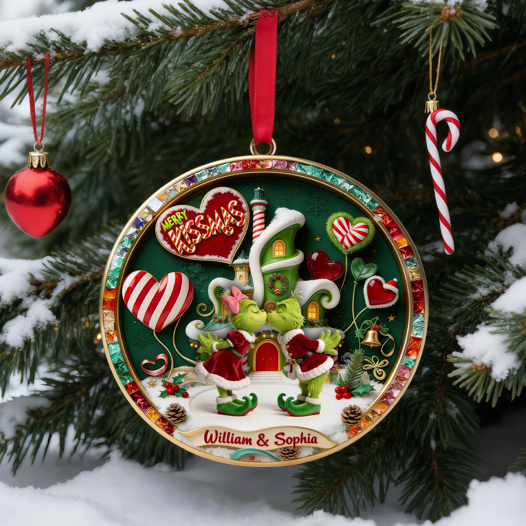 Romantic Couple Acrylic Ornament - Personalized Gifts For Couple 02tolu110926 Ornament PopCulturePrints