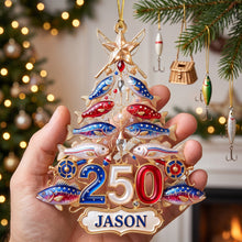 Load image into Gallery viewer, Fishing 250th USA Anniversary Ornament - Personalized Gifts For Christmas 04pgqn220826 Ornament PopCulturePrints
