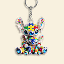 Load image into Gallery viewer, Embrace Love: Personalized Autism Mom Keychain - A Meaningful Gift for Mother&#39;s Day Keychains PopCulturePrints
