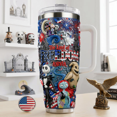 The Land Of Freedom Tumbler - A Personalized Gift for Every Patriot Tumbler Cup PopCulturePrints