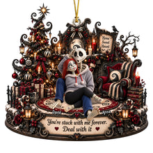 Load image into Gallery viewer, You're Stuck With Me Forever - Gothic Couple Christmas Ornament - Personalized Gifts for Couples

