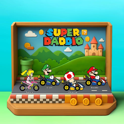Best Racing Dad Acrylic Plaque - Personalized Gift for Dad Shaped Plaques PopCulturePrints
