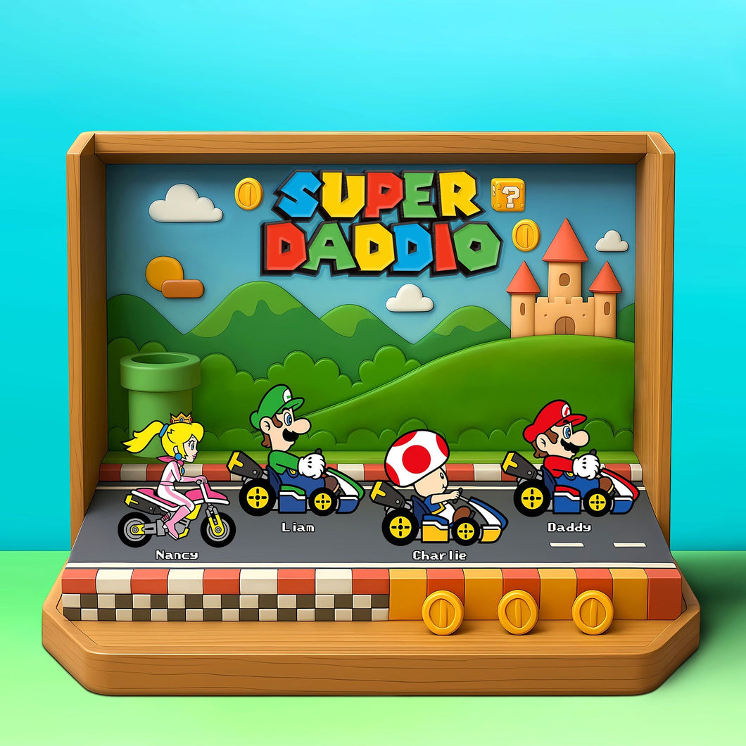 Best Racing Dad Acrylic Plaque - Personalized Gift for Dad Shaped Plaques PopCulturePrints