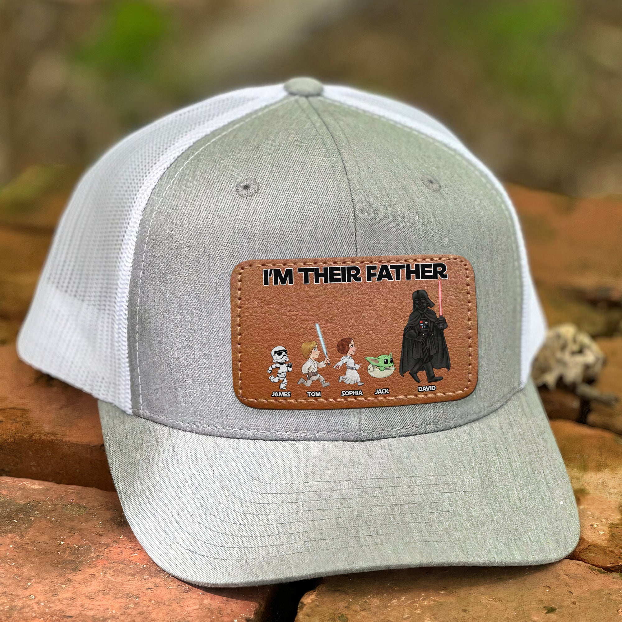 Custom 'I'm Their Father' Leather Patch Hat