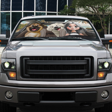 Load image into Gallery viewer, “Drive with Joy” - Personalized 3D Effect Auto Sunshade - Perfect Gift for Moms, Grandmas, and Pet Lovers Auto Sunshade PopCulturePrints
