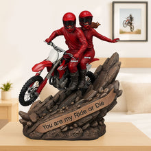 Load image into Gallery viewer, You Are My Ride or Die - Personalized Motocross Couple Plaque Shaped Plaques PopCulturePrints
