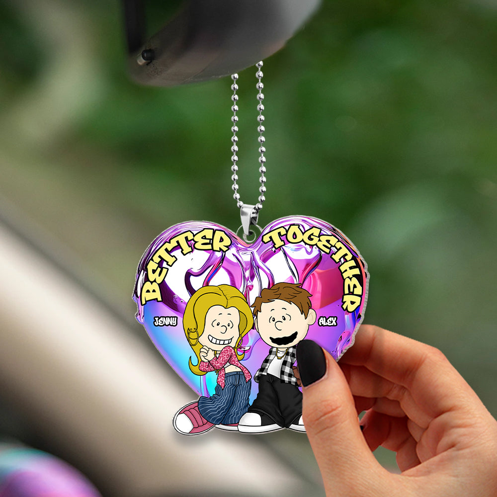 Personalized Y2K Couple Car Ornament – Better Together Ornament PopCulturePrints