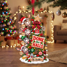 Load image into Gallery viewer, Donk the Halls - Clumsy Donkey Christmas Tree Ornament | Personalized Gift for Families
