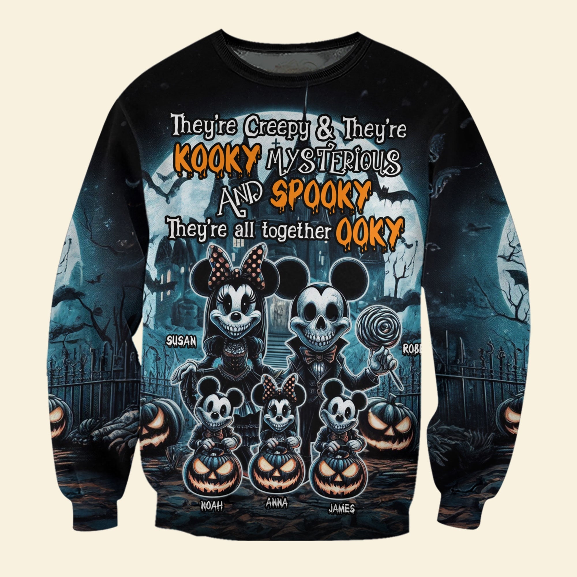 Personalized Spooky Family Halloween Sweatshirt