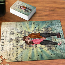 Load image into Gallery viewer, Personalized Romantic Jigsaw Puzzle - So This Is Love Wood Sign PopCulturePrints
