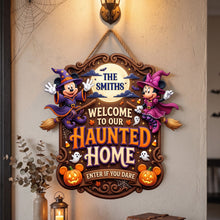 Load image into Gallery viewer, "Enter If You Dare" - Personalized Acrylic Spooky Sign for Haunted Home - Perfect Halloween Gift for Families and Friends
