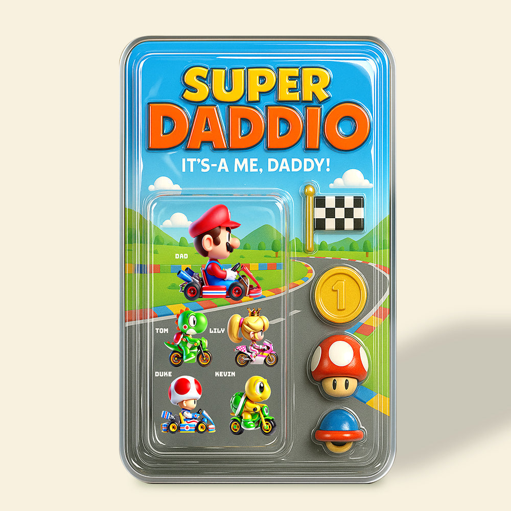 “It's-a Me, Daddy!” – Super Daddio Acrylic Plaque - Personalized Gift for Dad, Grandpa, and Fathers Shaped Plaques PopCulturePrints