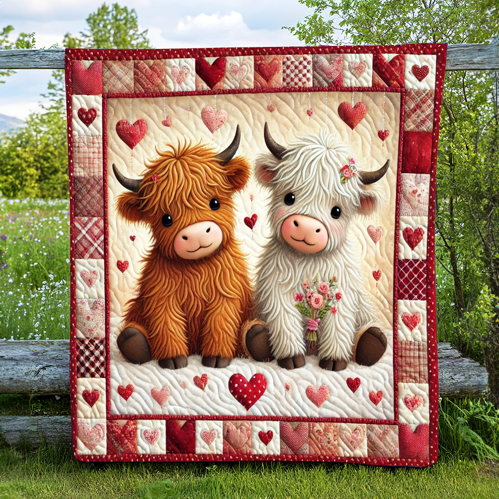 Personalized Cow Couple Quilt Bedding Set Blanket PopCulturePrints
