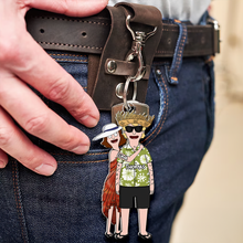 Load image into Gallery viewer, Personalized Cartoon Keychain for Couples - Unique Valentine&#39;s Day Gifts Keychains PopCulturePrints
