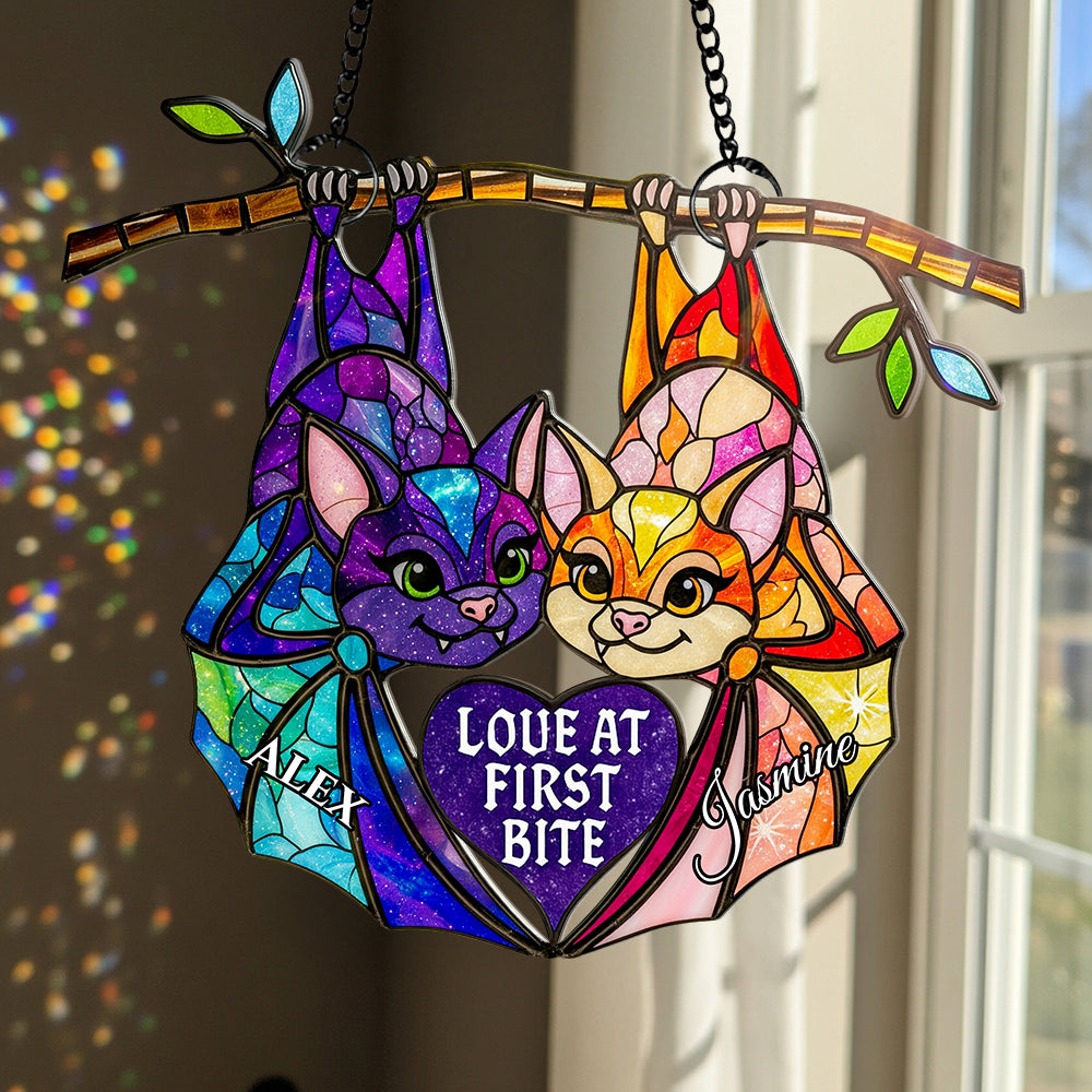 Love at First Bite - Soulmates Forever Suncatcher Ornament - Personalized Gift for Couples Ornament PopCulturePrints