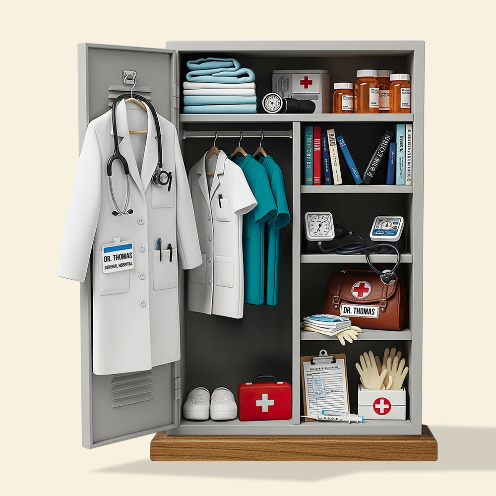 Personalized Doctor's Locker Acrylic Plaque - A Meaningful Gift for Medical Professionals Shaped Plaques PopCulturePrints