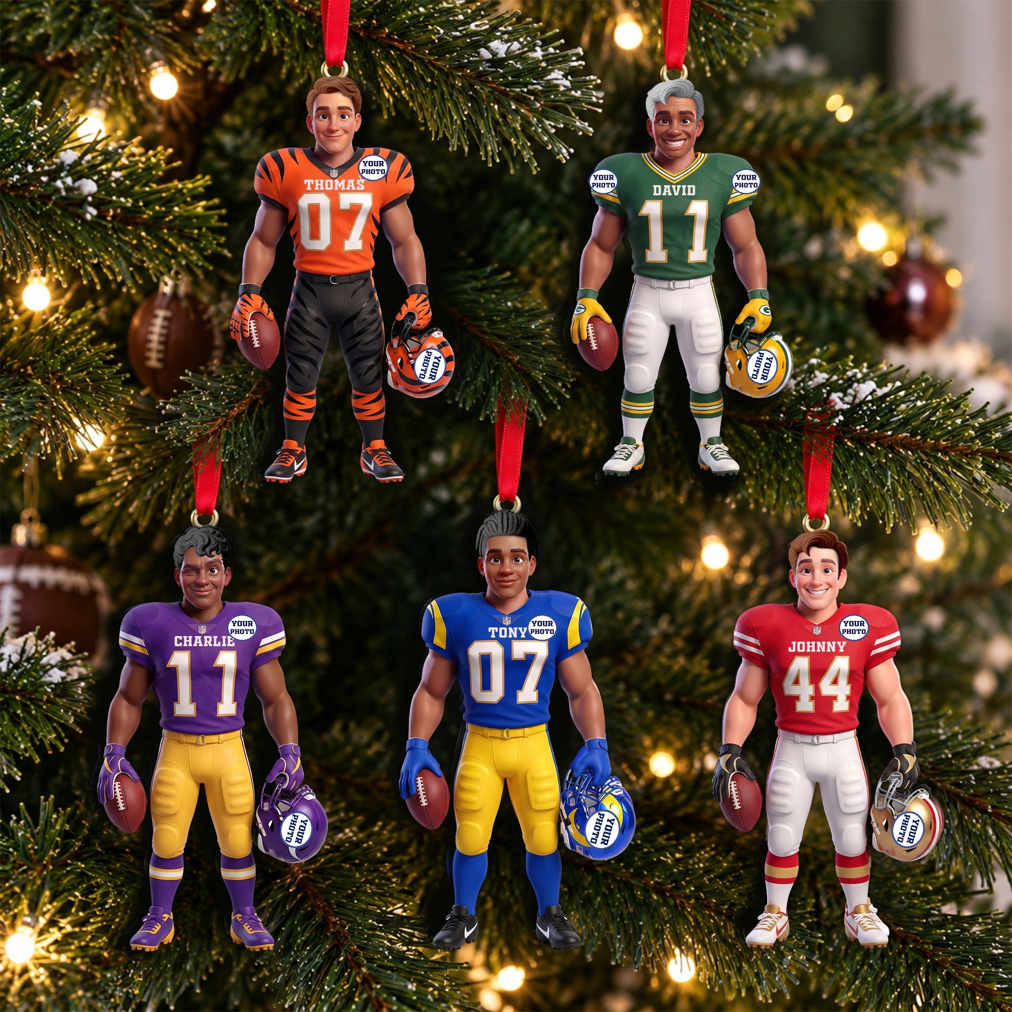 Customize Your Champion: Personalized Athlete Acrylic Ornament - Perfect Christmas Gift for Sports Lovers