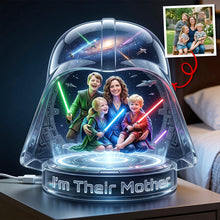 Load image into Gallery viewer, “Embrace the Galaxy with Family Love” - Universe Family Lightbox, Custom Acrylic Photo Gift for Moms and Kids Light Box PopCulturePrints
