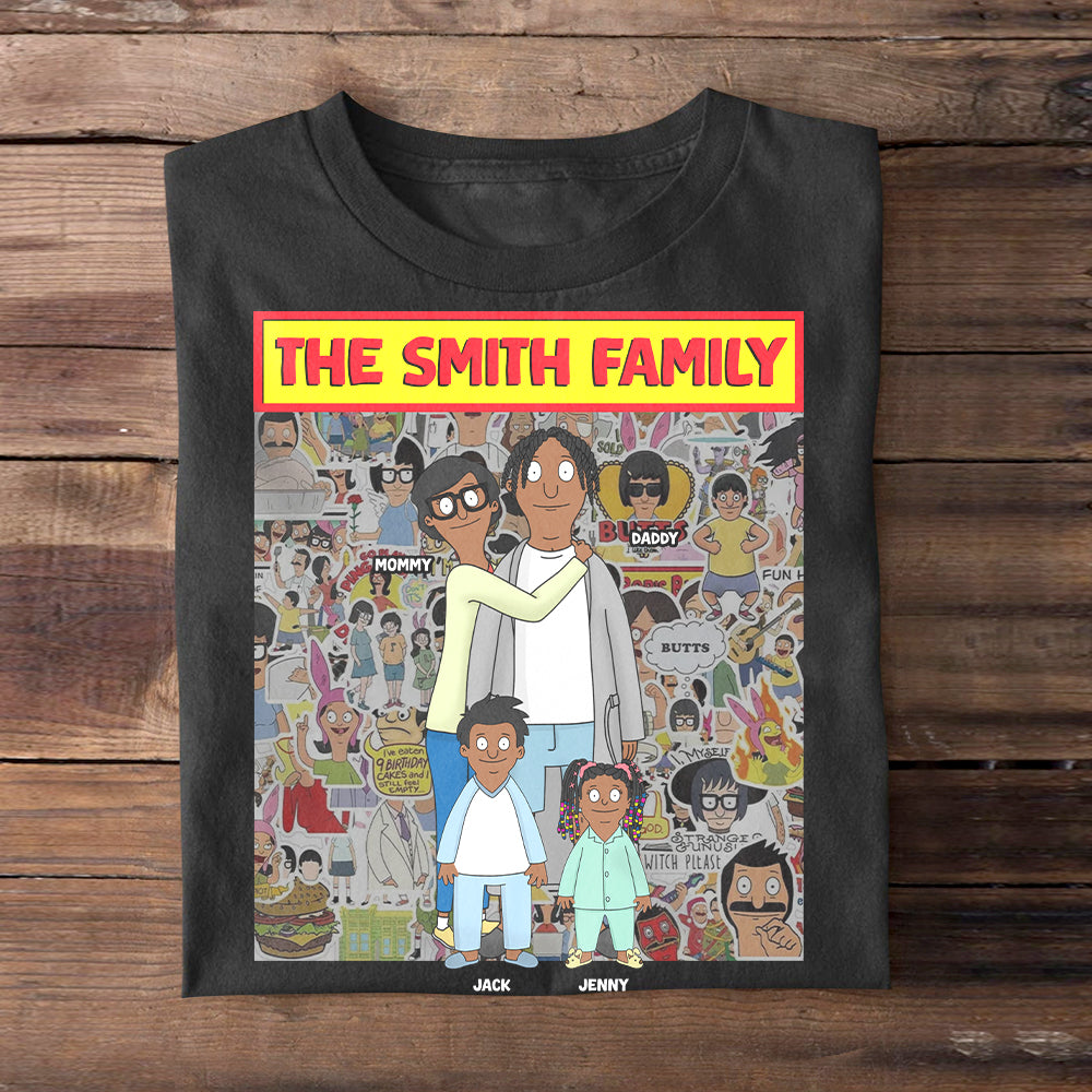 Personalized Smith Family Cartoon T-Shirt Shirts PopCulturePrints