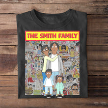 Load image into Gallery viewer, Personalized Smith Family Cartoon T-Shirt Shirts PopCulturePrints
