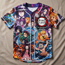 Load image into Gallery viewer, Celebrate Your Love with Our Anniversary Baseball Jersey - Personalized Gift for Fans of Demon Slayer
