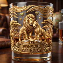 Load image into Gallery viewer, Forever My Pride - Personalized Couple Round Glass

