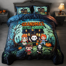 Load image into Gallery viewer, &quot;Embrace the Spooky Spirit&quot; - Little Horror Quilt Bed Set - Custom Personalized Gifts for Grandma &amp; Mom Bedding Set PopCulturePrints
