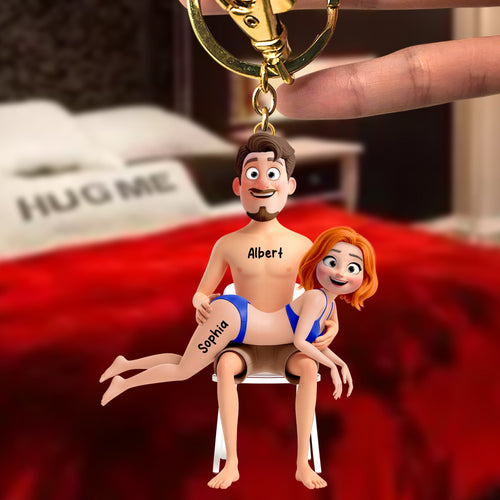 Naughty Couple Keychain - A Personalized Gift for Fun-Loving Couples Keychains PopCulturePrints