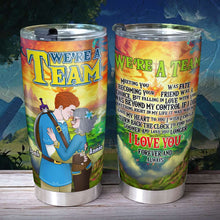 Load image into Gallery viewer, Personalized &#39;We&#39;re A Team&#39; Couples Tumbler | Valentine&#39;s Day Gifts &amp; Special Gift Ideas Tumbler Cup PopCulturePrints
