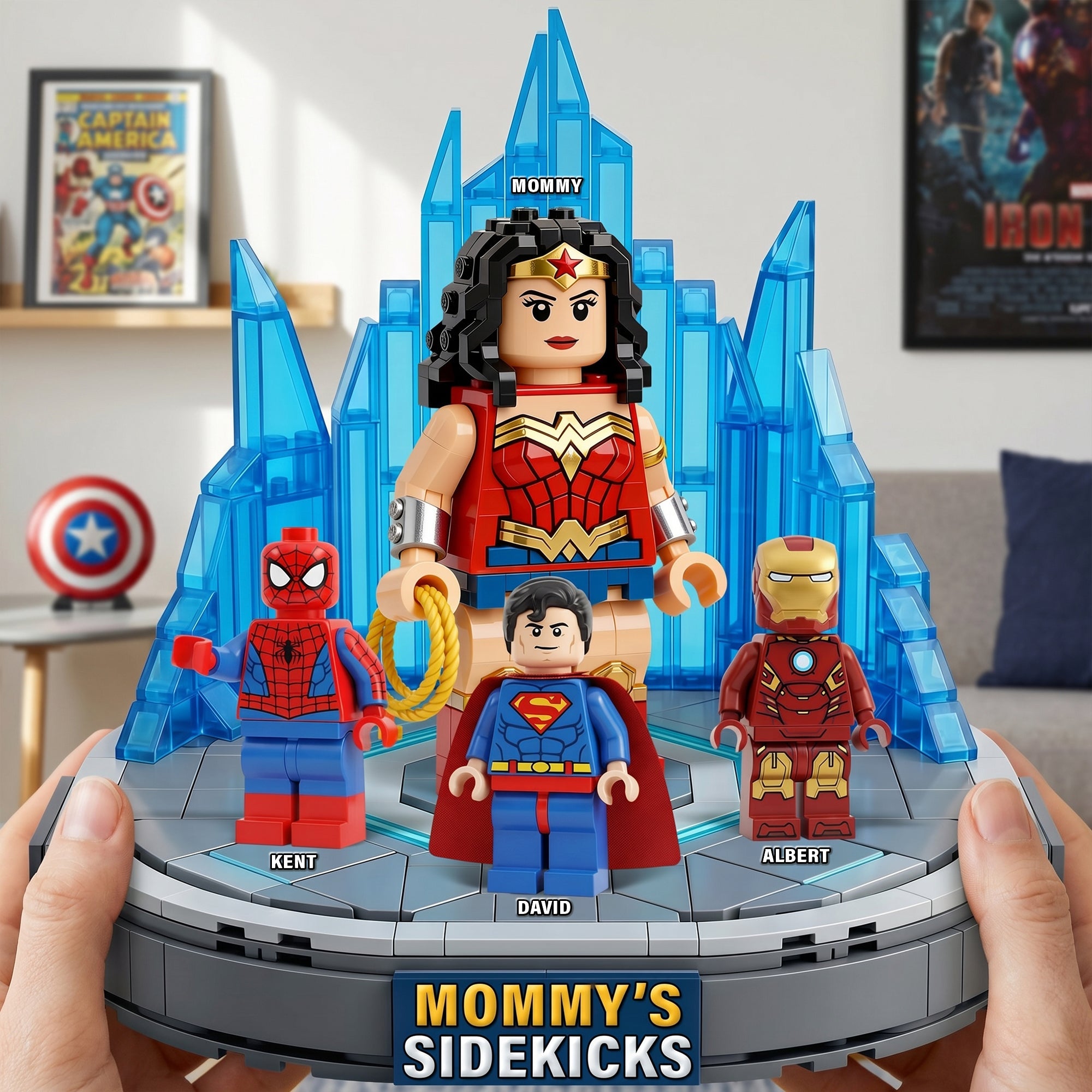 "Every Mom is a Superhero" - Fearless Guardian Mom Acrylic Plaque - Personalized Gift for Moms, Dads, and Grandparents Shaped Plaques PopCulturePrints