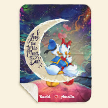 Load image into Gallery viewer, Custom Couple Gift Blanket - Love You to the Moon and Back | Valentine&#39;s Day Gifts Blanket PopCulturePrints
