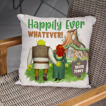 Load image into Gallery viewer, Happily Ever Whatever Personalized Couple Pillow Pillow PopCulturePrints
