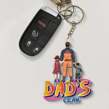 Load image into Gallery viewer, Custom Anime Dad Clan Keychain - Personalized Gift for Father&#39;s Day Keychains PopCulturePrints
