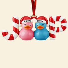 Load image into Gallery viewer, Candy Duck Couple Ornament - A Joyful Personalized Gift for Loved Ones Ornament PopCulturePrints
