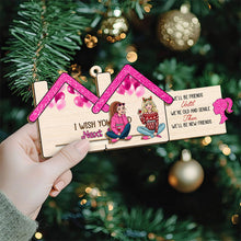 Load image into Gallery viewer, Personalized Friendship Wooden Slider Ornament - Christmas Gift Ornament PopCulturePrints
