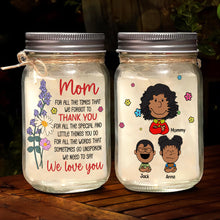 Load image into Gallery viewer, Personalized Mason Jar Light for Mom - Heartfelt Gift Drink Jar PopCulturePrints
