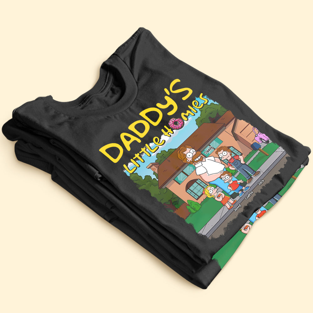 “Dad's Wildest Squad!” - Daddy's Little Homies Shirt - Personalized Gift for Dads & Grandpas Shirts PopCulturePrints