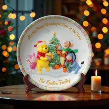 Load image into Gallery viewer, &quot;It’s the Most Wonderful Time of the Year&quot; - Custom Round Plate, Personalized Gift for Families and Friends Ceramic Round Plate PopCulturePrints
