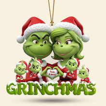 Load image into Gallery viewer, Together in Grinchmas Spirit - Personalized Family Ornament Ornament PopCulturePrints
