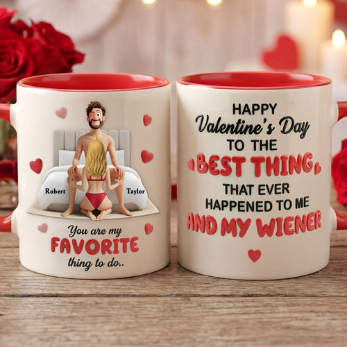 Happy Valentine's Day - Couple Personalized Mug - Custom Gift for Couples Coffee Mug PopCulturePrints