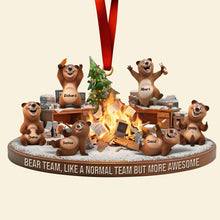 Load image into Gallery viewer, Bear Team Ornament - Personalized Gift for Coworkers - Perfect for Team Celebrations Ornament PopCulturePrints
