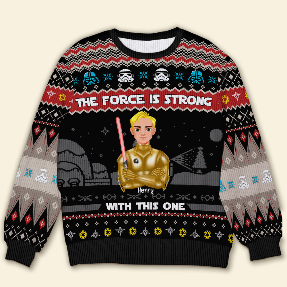 Personalized Star Wars Inspired Christmas Sweater Ugly Christmas Sweater PopCulturePrints