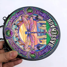 Load image into Gallery viewer, Personalized Dragonfly Stained Glass Suncatcher for Historical Fantasy Fans
