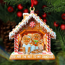Load image into Gallery viewer, You Are The Nut To My Cracker - Personalized Naughty Couple Gingerbread Acrylic Ornament Ornament PopCulturePrints
