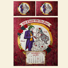 Load image into Gallery viewer, &quot;Till Chaos Do Us Part&quot; - Spooky Married Couple Quilt Bed Set - Personalized Gift for Couples Blanket PopCulturePrints
