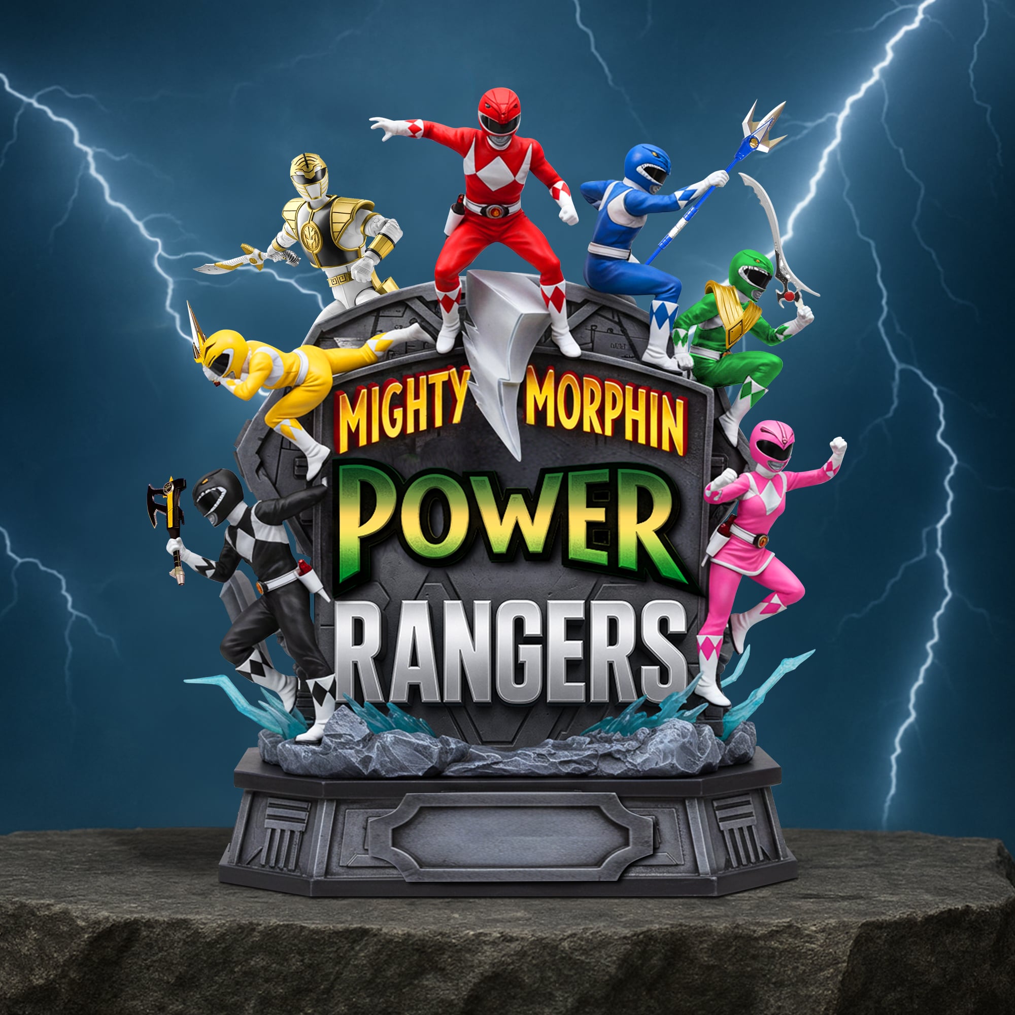 Unite Your Power Squad - Personalized Power Rangers Plaque for Movie Fans Shaped Plaques PopCulturePrints