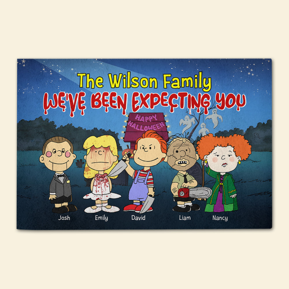 Personalized Halloween Family Doormat - We've Been Expecting You Welcome Mat