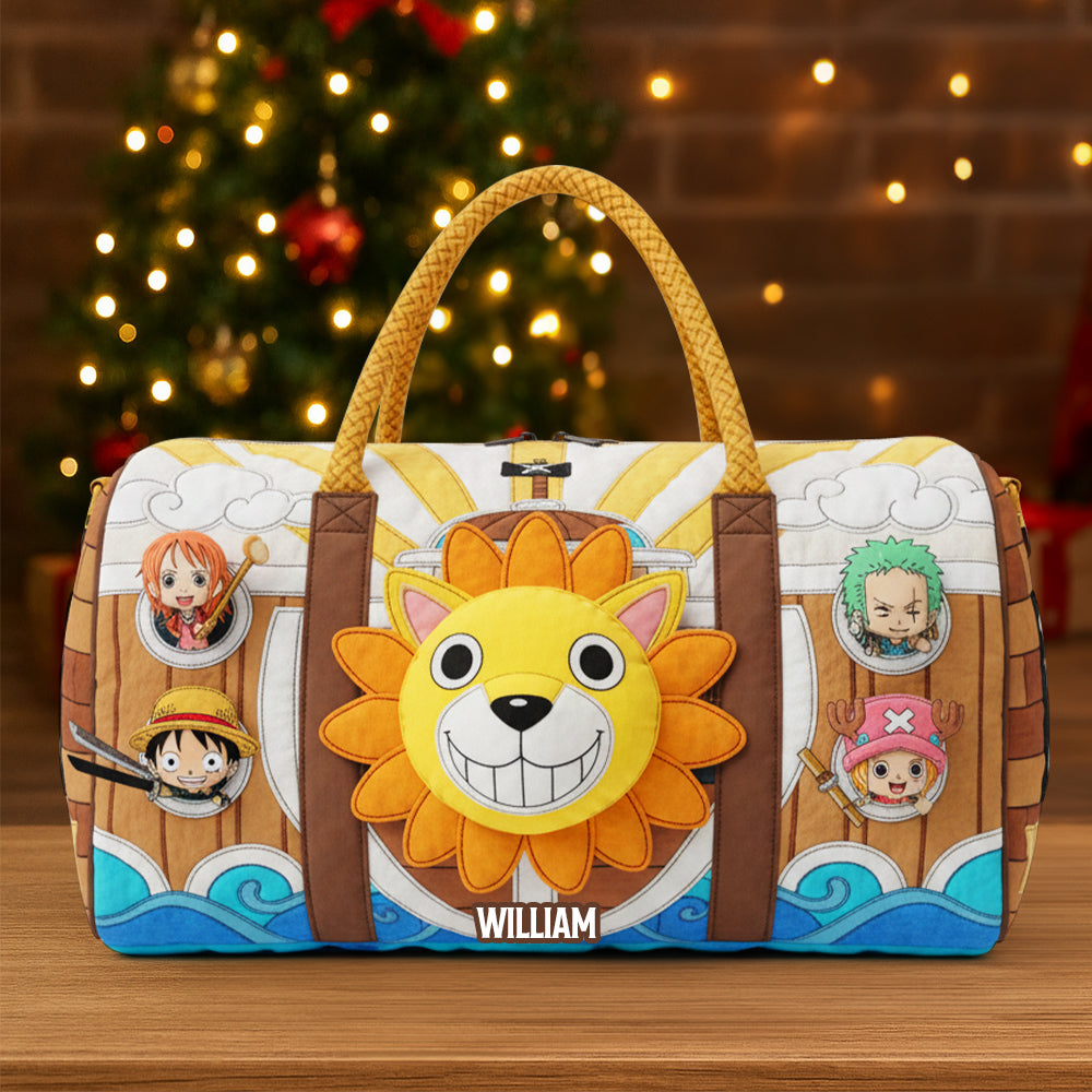 "Fan-favorite Cartoon Characters Unite - Personalized Quilted Duffle Bag - Perfect Gift for Cartoon Lovers" Quilted Duffle Bag PopCulturePrints